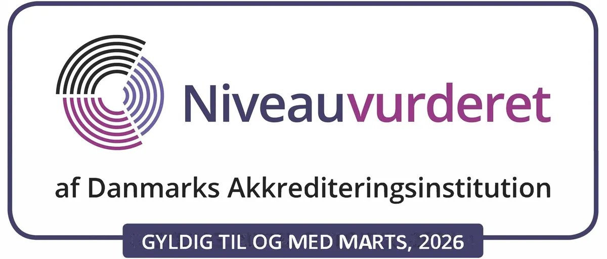 Niveauvurderet af Danmarks Akkrediteringsinstitution — gyldig til marts 2026